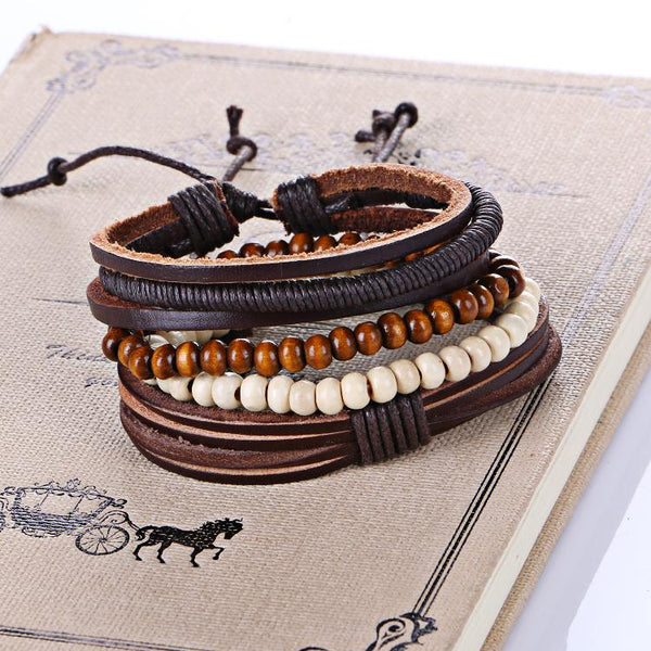 Bamboo Wood Beaded Bracelet