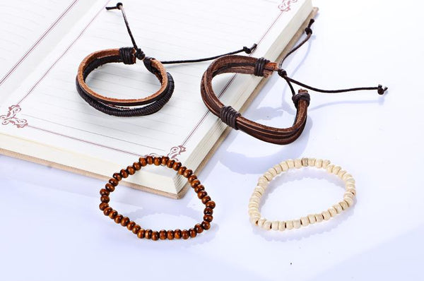 Bamboo Wood Beaded Bracelet