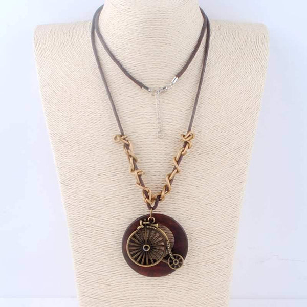 Antique Vintage Bicycle Necklace