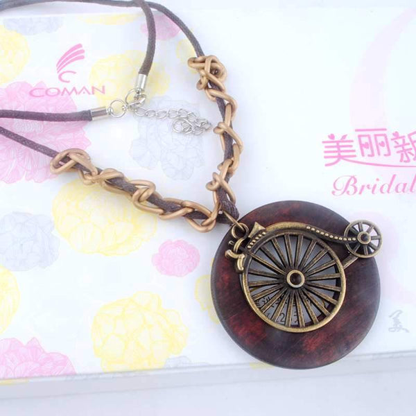 Antique Vintage Bicycle Necklace