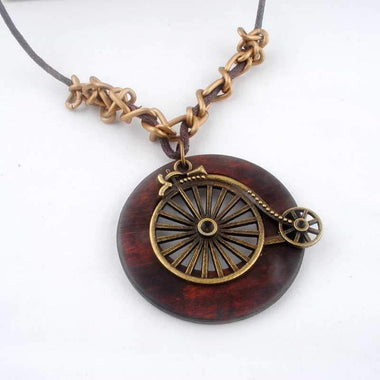 Antique Vintage Bicycle Necklace