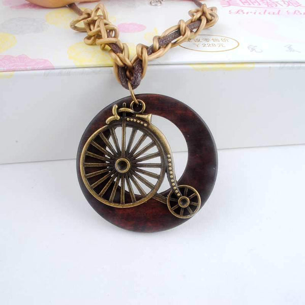 Antique Vintage Bicycle Necklace