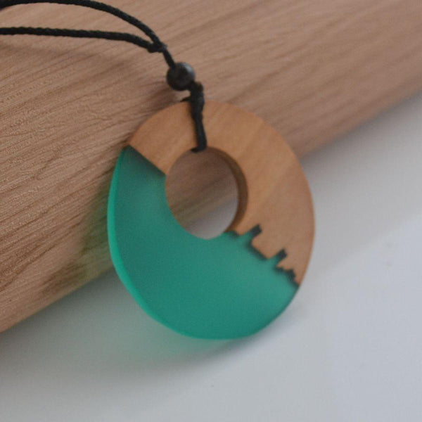 Vintage Half Wood Necklace