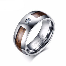 Cubic Zirconia Tungsten Ring