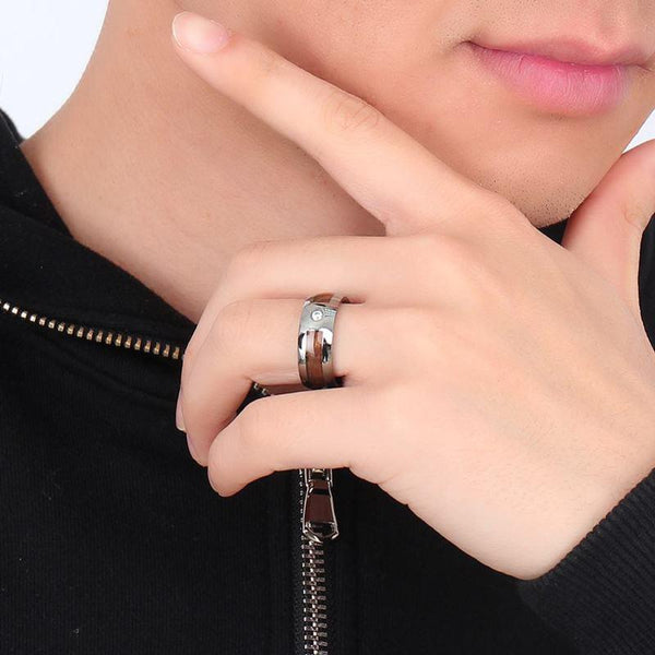 Cubic Zirconia Tungsten Ring