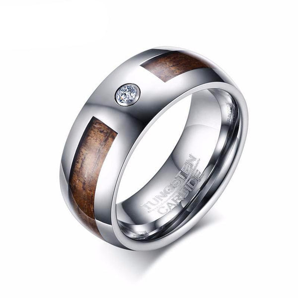 Cubic Zirconia Tungsten Ring