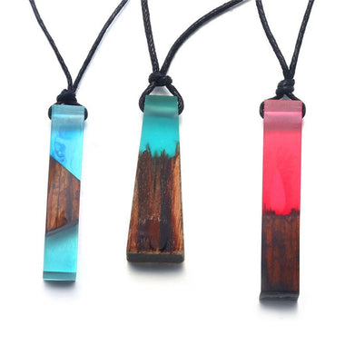 Vintage Fashion Wood Resin Necklace