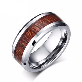 Retro Wood Grain Men's Ring
