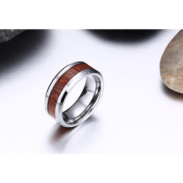 Retro Wood Grain Men's Ring