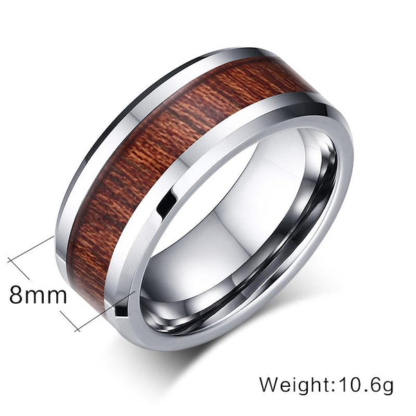 Retro Wood Grain Men's Ring