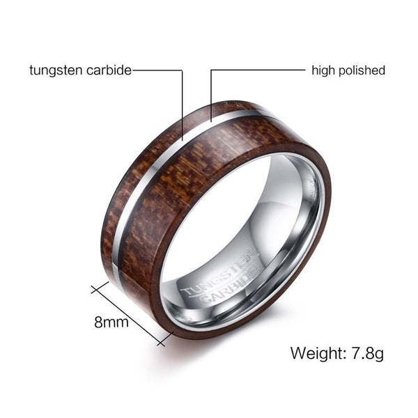 Comfort Fit Wooden Ring