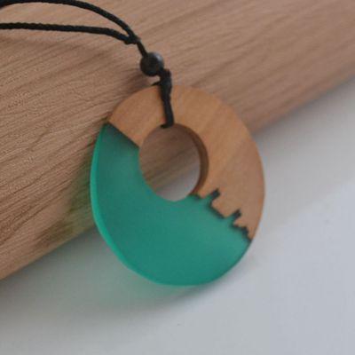 Vintage Half Wood Necklace