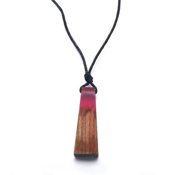 Vintage Fashion Wood Resin Necklace