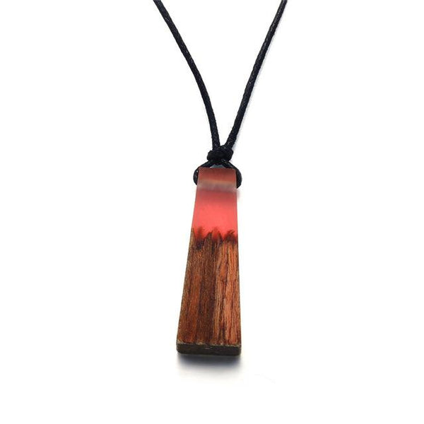 Vintage Fashion Wood Resin Necklace