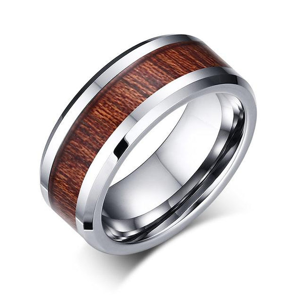 Retro Wood Grain Men's Ring